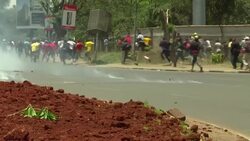 Police and opposition protesters clash in Nairobi News Clip