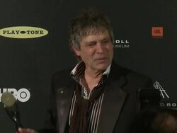 Roger Fisher at 28th Annual Rock and Roll Hall Of Fame Induction Ceremony - Press Room 4/18/2013 in Los Angeles, CA.(Footage by WireImage Video/Getty Images Entertainment Video) Stock Footage
