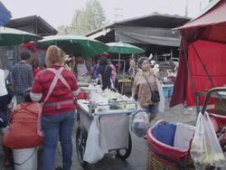 Khlong Toei Talat Wet Market Stock Footage