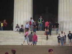Tourists Visiting The Lincoln Memorial News Clip
