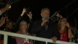 Brazil's Lula speaks to supporters after testimony Instructional Video