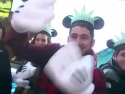 ATMOSPHERE: Fans and signage Stock Footage