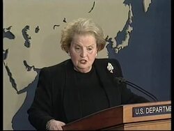 USA: ALBRIGHT MIDDLE EAST PEACE PRESS CONFERENCE Instructional Video