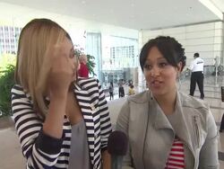INTERVIEW - Tia Mowry-Hardrict, Tamera Mowry-Housley on the event at Elizabeth Glaser Pediatric AIDS Foundation's 24th Annual A Time For Heroes Stock Footage
