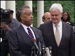 An unusual trio have joined forces to work on education reform - Michael Bloomberg, Newt Gingrich and Al Sharpton. The three held a meeting at the White House Thursday. News Clip