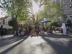 NYC Krishna Dance Stock Footage