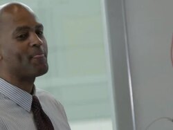  MS Businessman talking to unseen audience / Washington, United States Stock Footage