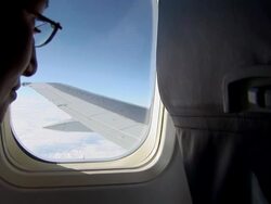 HD: Airplane Window Stock Footage