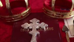Orthodox christian wedding ceremony Stock Footage