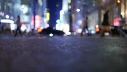 business people commuting on crowded street in the city. new york rush hour scene of anonymous pedestrians walking Stock Footage