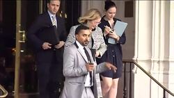 Amber Rudd MP Departs Hotel in San Francisco News Clip