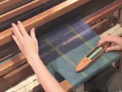 HD Woman Weaving With Loom 3 Stock Footage
