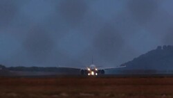 Jet plane taking off Stock Footage