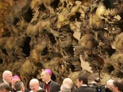B-ROLL - Pope Francis Holds An Audience With Journalists And The Media at Hall Paul VI on March 16, 2013 in Vatican City, Vatican. (Footage by Giulio Origlia/Getty Images) Stock Footage