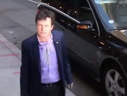 Michael J. Fox at the 'Late Show with David Letterman' studio in New York, NY, on 1/10/13. (Getty Images Entertainment Video) Stock Footage