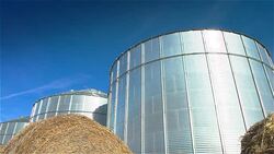 Time Lapse Video of Grain Elevator Stock Footage