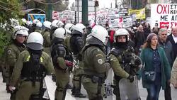 CLEAN : General strike against pension reform sweeps Greece (2) News Clip