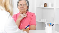 Senior woman patient Stock Footage