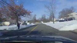 US neighborhoods:  during winter Stock Footage