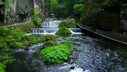 Ecotourism in The Kamnitz Gorge Stock Footage