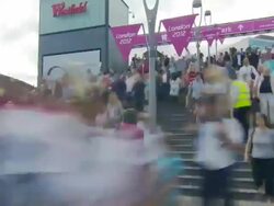 TIME LAPSE: Olympic Westfield Crowd Stock Footage