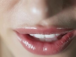 Woman smiling closeup Stock Footage