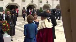 The King and Queen of Spain arrive at Guildhall News Clip