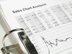 Sales Chart Analysis Stock Footage