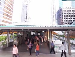 Group of people walk at subway gate ;Urban scene Stock Footage