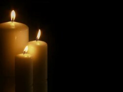 Full HD Seamless Loop Of 3 Candles - NTSC 30fps Stock Footage