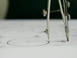 Architect Working and Calculating on Blue Print Stock Footage