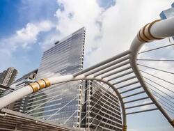 Public Skywalk, Time lapse Stock Footage