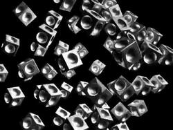 Metal Cubes Rotating Randomly (Loopable) Stock Footage