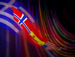 World Falgs Background Stock Footage