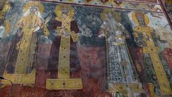 Mural Paintings in Bagrati Cathedral Stock Footage
