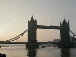 Sunrise at Tower Bridge, London, UK Stock Footage