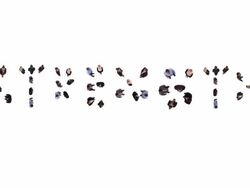 HD: People Form The Word STRENGTH Stock Footage