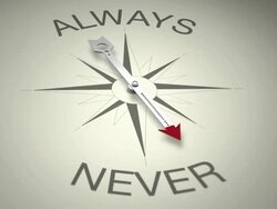 Always Versus Never Stock Footage