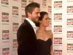 Ozge Ozpirincci, Engin Altan Duzyatan at the Jameson Empire Awards at London England. (Footage by WireImage Video/GettyImages) Stock Footage