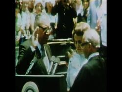 SYND 10 7 73 NIXON AT SWEARING IN CEREMONY OF NEW FBI CHIEF News Clip