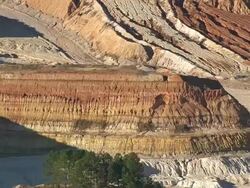 WS AERIAL View of lime stone mine / Georgia, United States Stock Footage