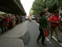 Rape Victim Protest Takes Place in Kolkata Stock Footage