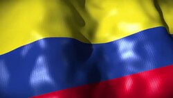 Colombia Flag waving, looping Stock Footage