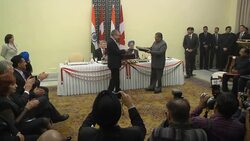 Canadian PM Harper meets Indian PM Singh, joint presser News Clip