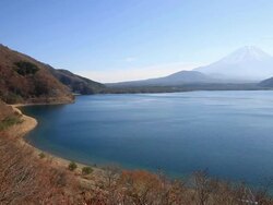 HD: Fujisan Landscape at Motosu lake Stock Footage