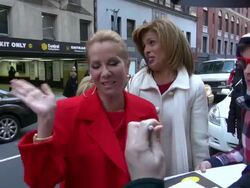 Kathie Lee Gifford and Hoda Kotb at Harvey Weinstein's Giants Super Bowl Pep Rally in New York on 2/1/2012 (Footage by WireImage Video/Getty Images Entertainment Video) Stock Footage