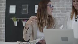 Two Businesswoman Brainstorming Stock Footage