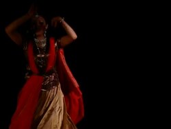 Woman performing Kathak dance on the stage  Stock Footage