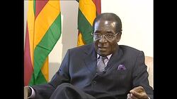 Interview with Zimbabwe president Robert Mugabe. News Clip