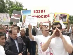 Anti-ISIS Protest Stock Footage